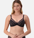 BLACK TRIUMPH SHEER MINIMISER BRA