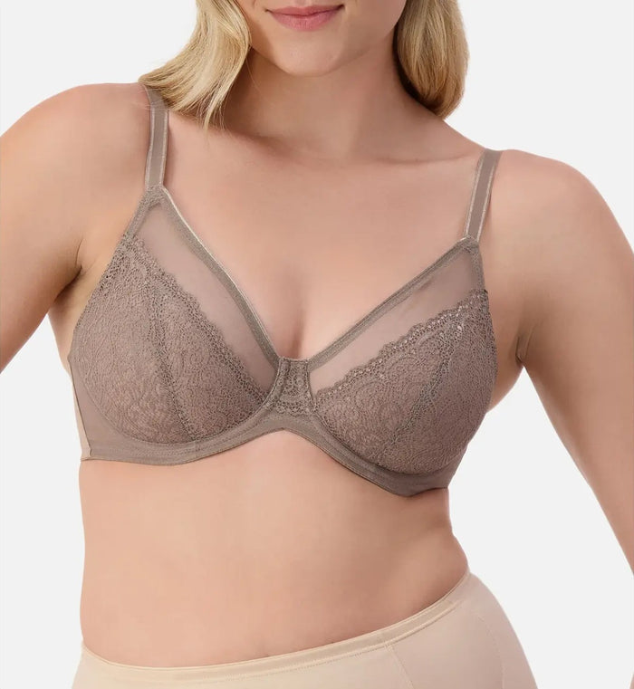 BEIGE TRIUMPH SHEER MINIMISER BRA