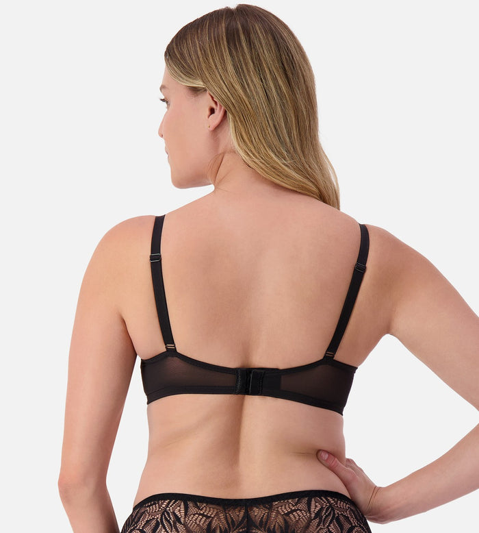 BLACK TRIUMPH SHEER MINIMISER BRA