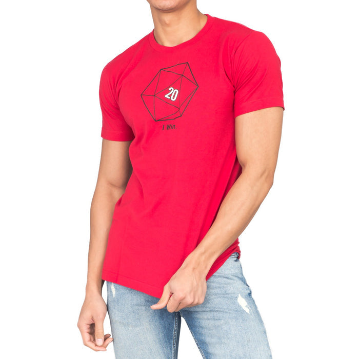 Sheldon Cooper 20 Sided Dice D20 Adult Red T-shirt