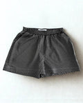 Silk Edit Geometric Lounge Shorts laid flat on a white surface.