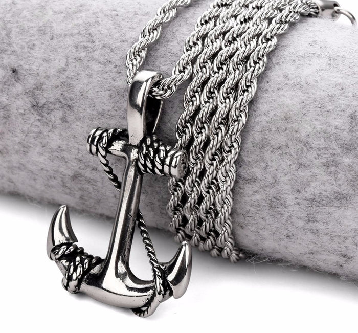 Silver Anchor Necklace