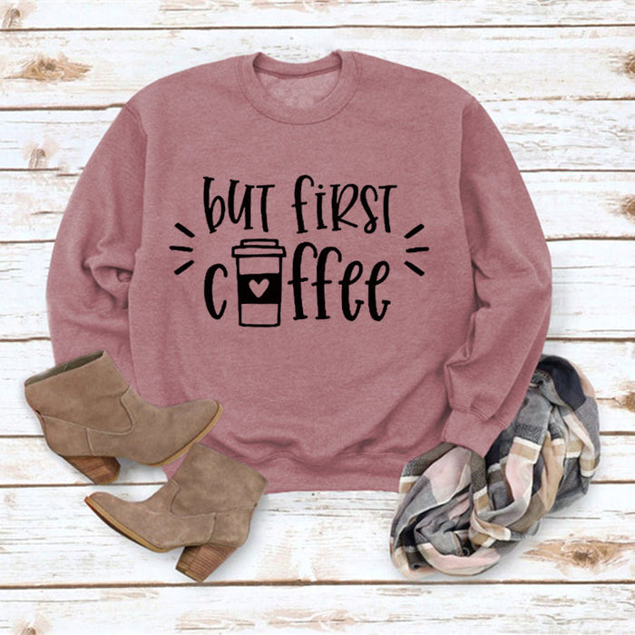 Rose gold sweater (black font) / S