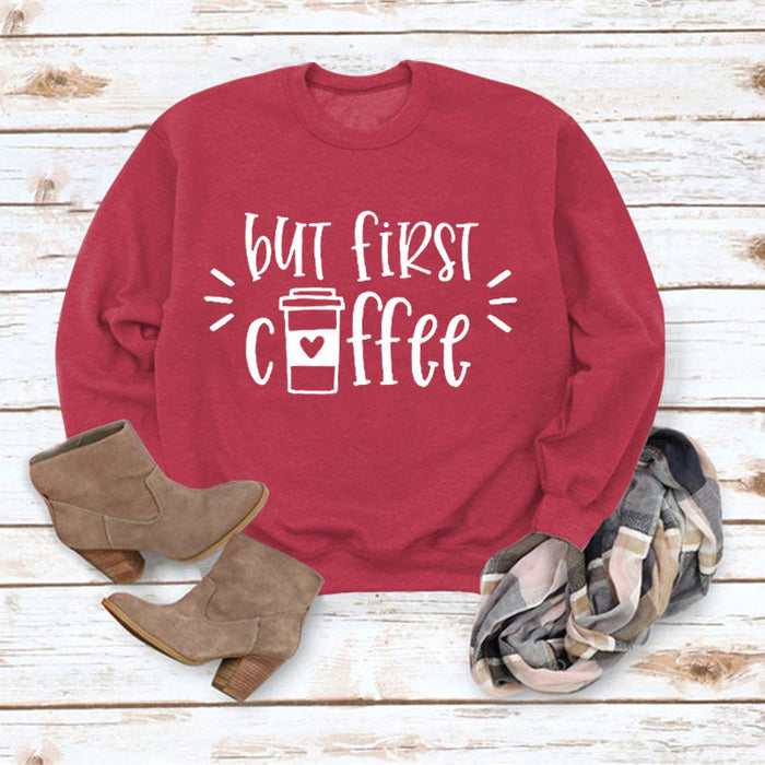Red sweater (white font) / S