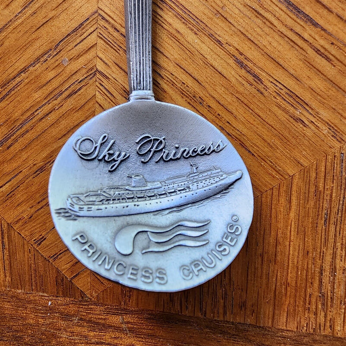 Sky Princess Cruise Ship Travel Collectible Souvenir Spoon 4" Pewter Caribbean