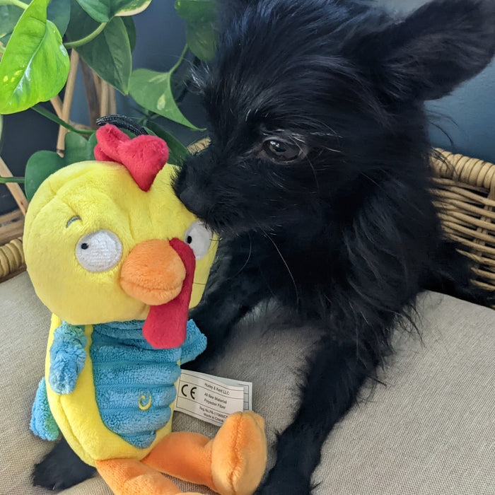 Dog with Slappies® Kernal Pecker indoors.