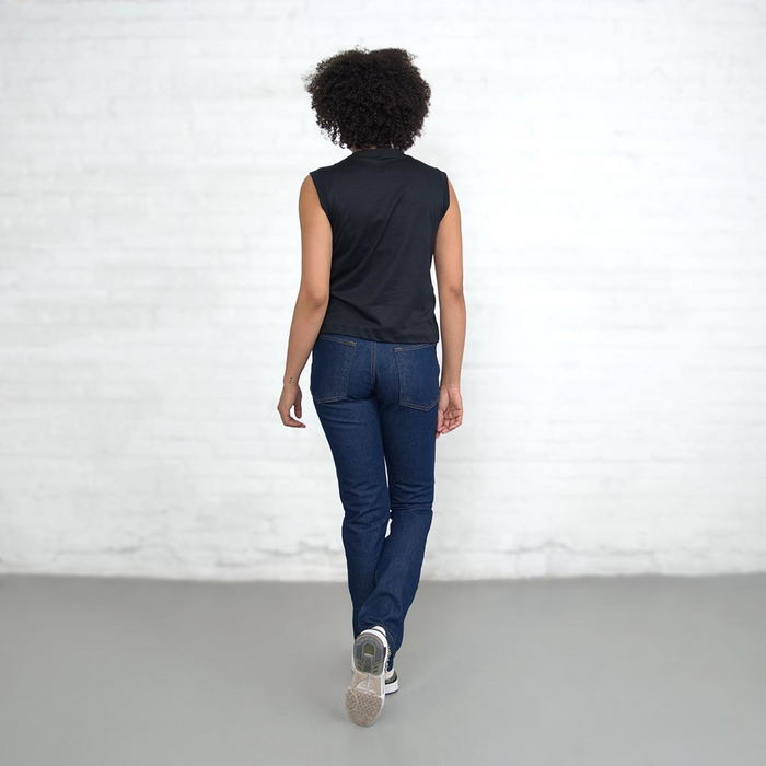 Sleeveless Crop - Black Supima
