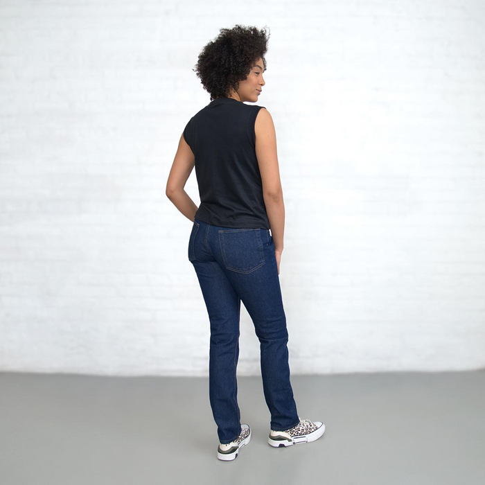 Sleeveless Crop - Black Supima