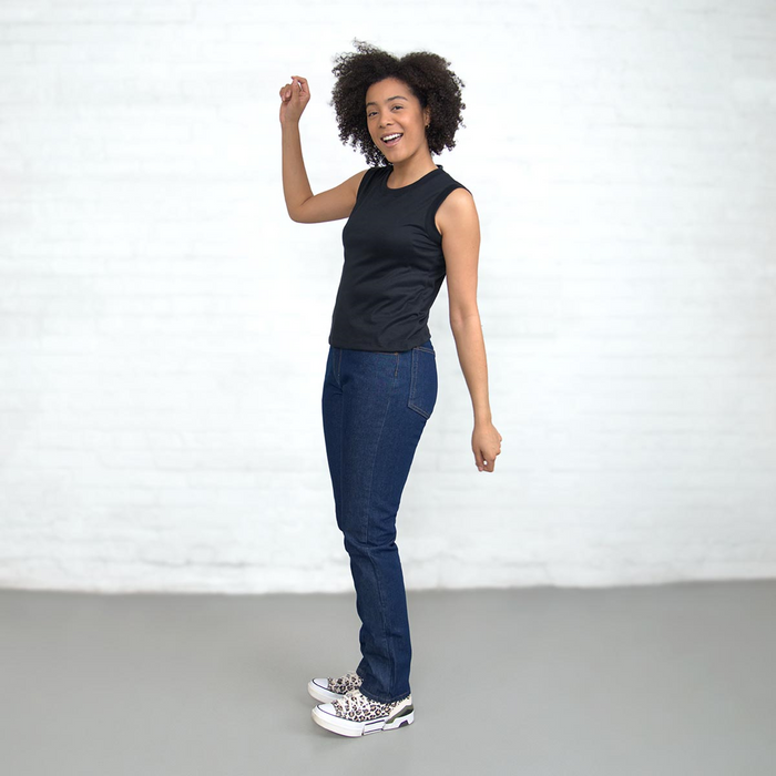 Sleeveless Crop - Black Supima