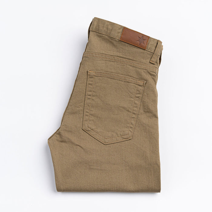 Tailored Fit Khaki Stretch Denim Jeans Men's Jeans