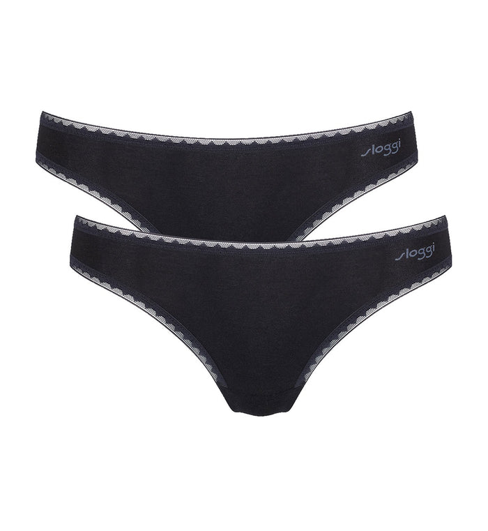 BLACK SLOGGI GO BRAZILIAN 2 PACK