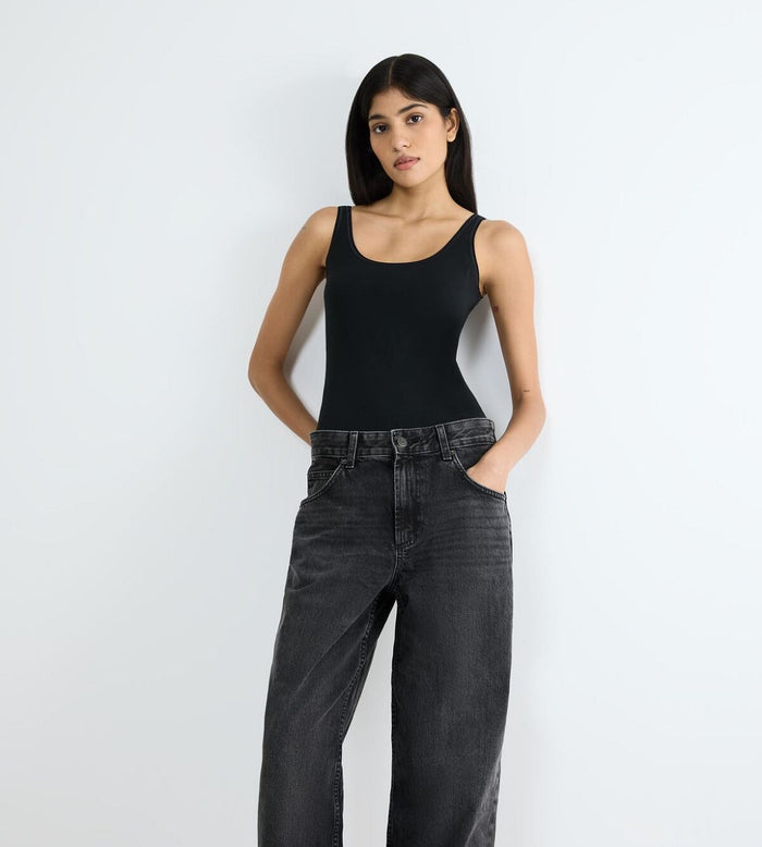 BLACK FORMFIT SLOGGI GO DAILY COTTON TANK TOP