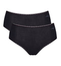 BLACK SLOGGI GO HIGH WAIST 2 PACK