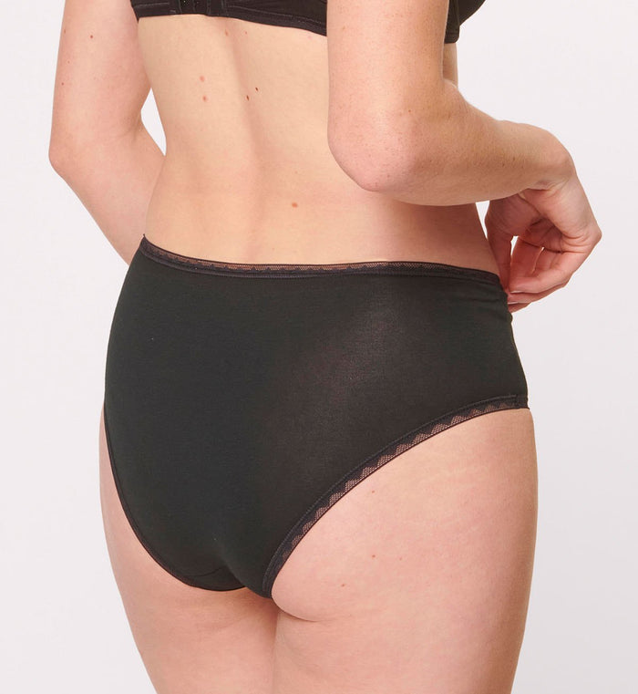 BLACK SLOGGI GO HIGH WAIST 2 PACK