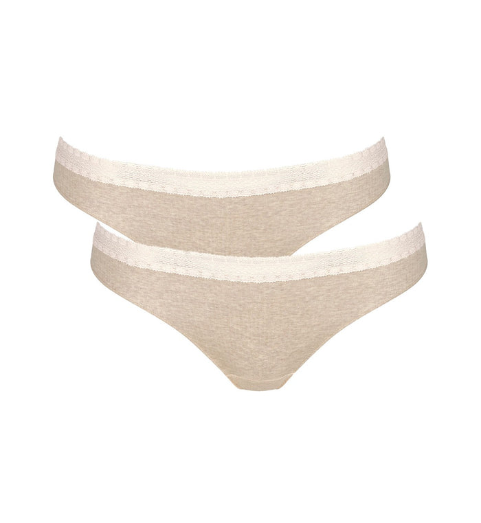 GREY SLOGGI GO RIBBED CONSIDERED BRAZIL 2 PACK