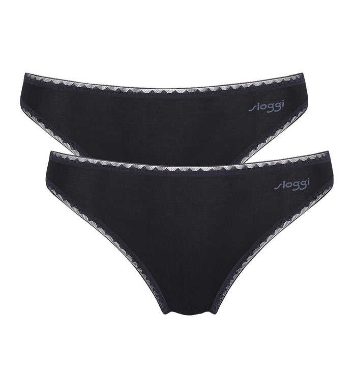 BLACK SLOGGI GO TAI 2 PACK