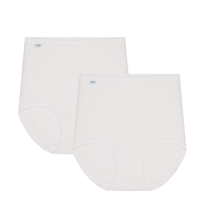 WHITE SLOGGI MAXI 2 PACK