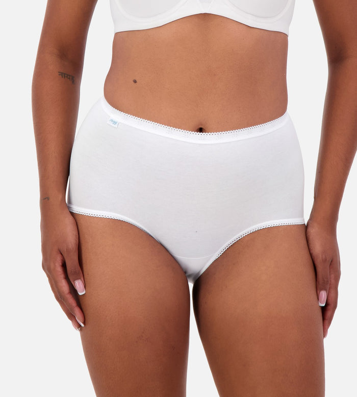 WHITE SLOGGI MAXI 2 PACK