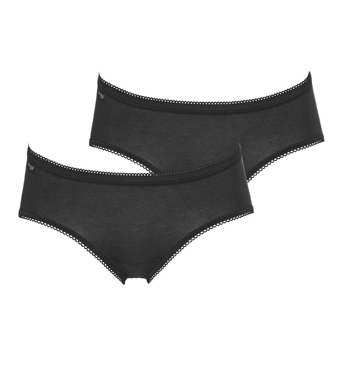 BLACK SLOGGI MIDI 2PACK