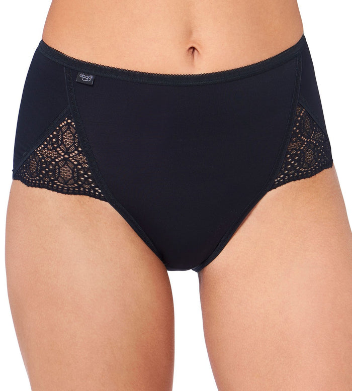 BLACK FORMFIT SLOGGI PURE SENSE LUXE MAXI BRIEF 2 PACK