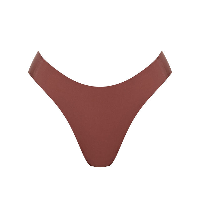 BROWN SLOGGI ZERO FEEL 2.0 HIGH LEG BRIEF