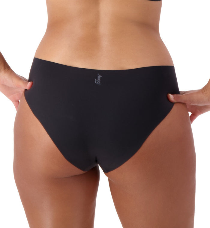 BLACK SLOGGI ZERO FEEL 2.0 HIGH LEG BRIEF