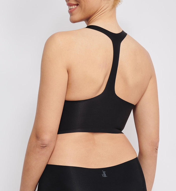 BLACK SLOGGI ZERO FEEL 2.0 RACERBACK TOP