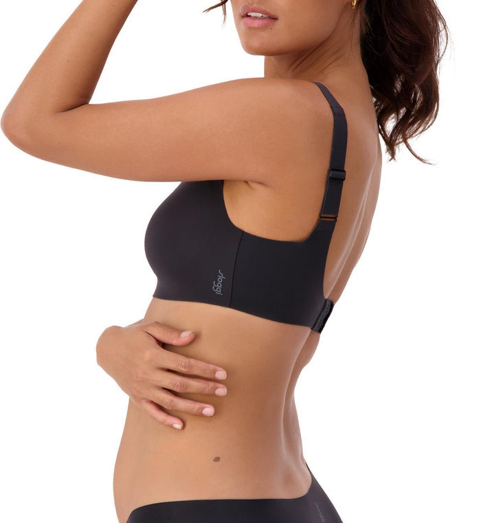 BLACK SLOGGI ZERO FEEL 2.0 SOFT BRA
