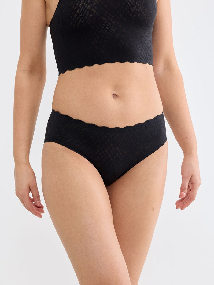 BLACK SLOGGI ZERO FEEL BLISS HIPSTER BRIEF