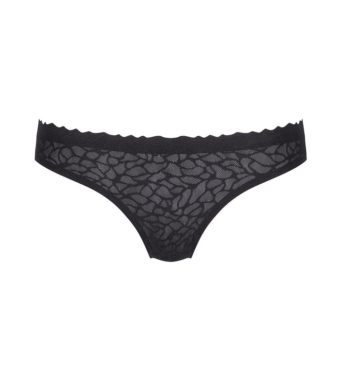 BLACK SLOGGI ZERO FEEL LACE 2.0 BRAZIL PANTY