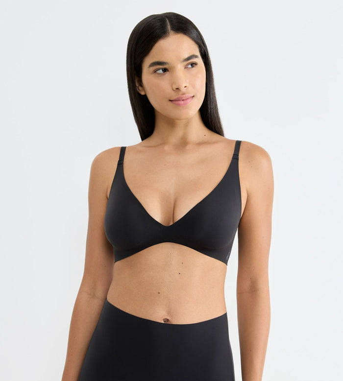 BLACK SLOGGI ZERO FEEL PUSH-UP BRA