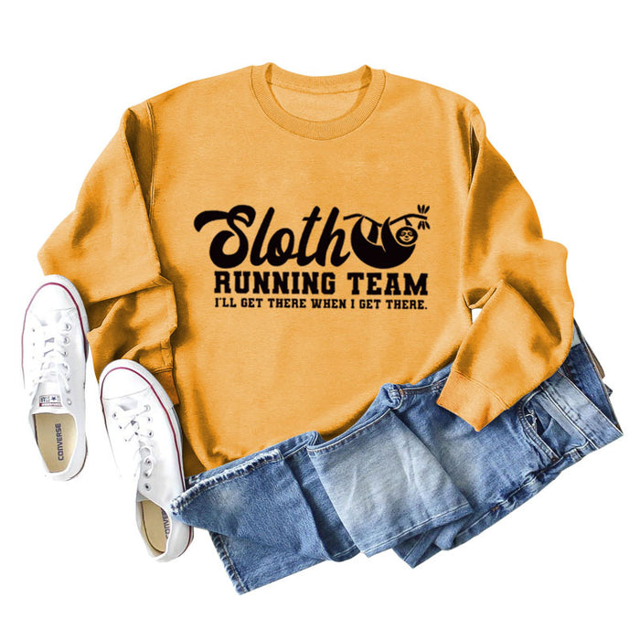 Yellow sweater (black font) / S