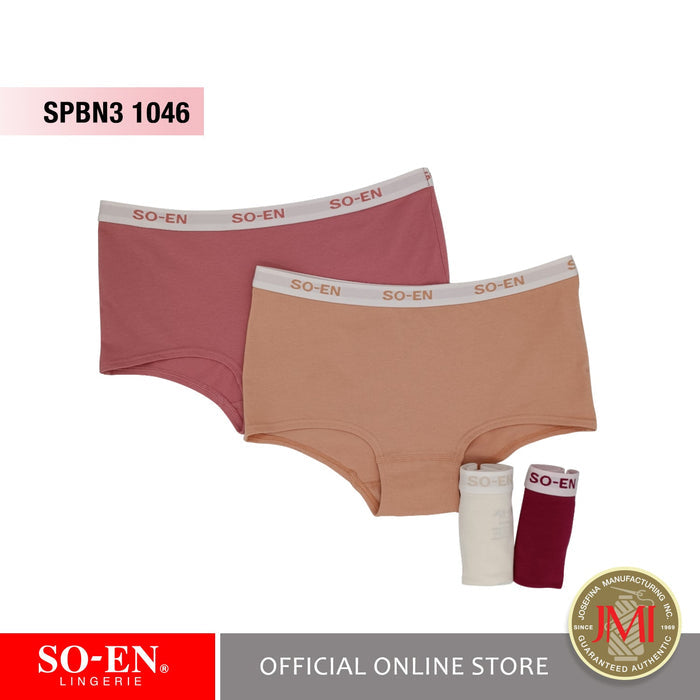SO-EN 3in1 Charli Cotton Spandex Ladies Boyshort