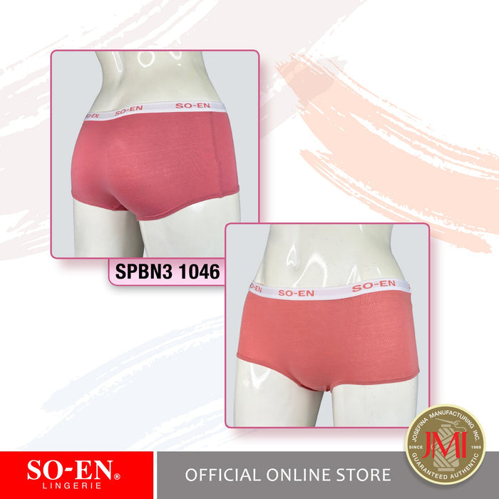 SO-EN 3in1 Charli Cotton Spandex Ladies Boyshort