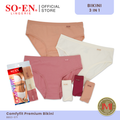 SO-EN BBS Regular 3-in-1 Cotton Spandex Bikini Panty Set for Women
