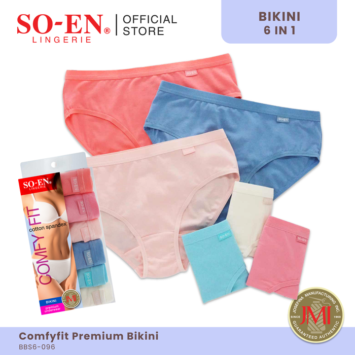 SO-EN BBS SALE 6-in-1 Cotton Spandex Bikini Panty Set for Women