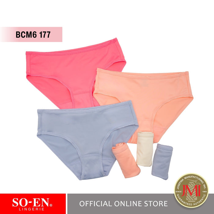 SO-EN BCM Seasonal 6-in-1 Microfiber Bikini Panty Set for Women
