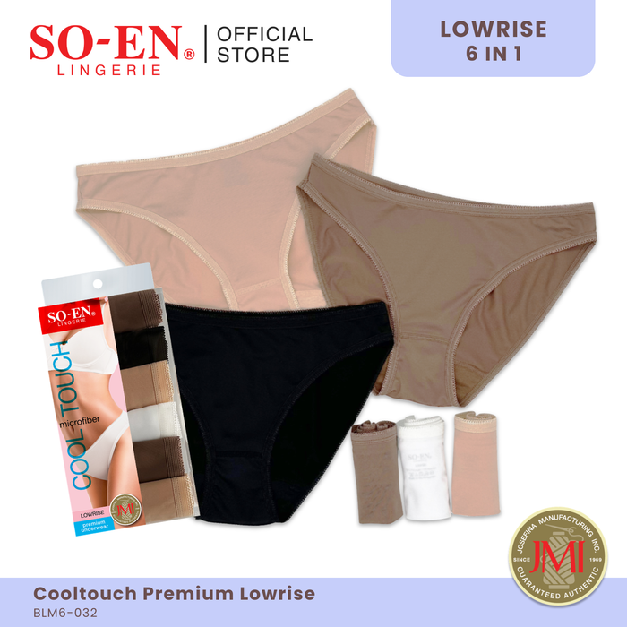 SO-EN BLM Regular 6-in-1 Microfiber Lowrise Bikini Panty Set for Women