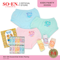 SO-EN CCP 12-in-1 Rib Cotton Panty Set for Girls
