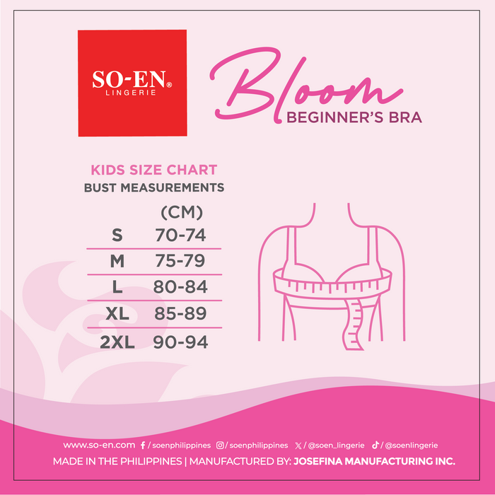 SO-EN Charlotte Children's Beginners Bra with Removable cups & Extendable straps 2PC Bundle Promo