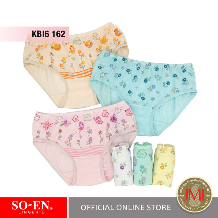 SO-EN KBI 6-in-1 Cotton Blend Bikini Panty Set for Girls