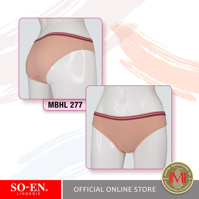 SO-EN MBHL6 Regular 6-in-1 Cotton Blend Hi-Cut Bikini Panty Set for Women