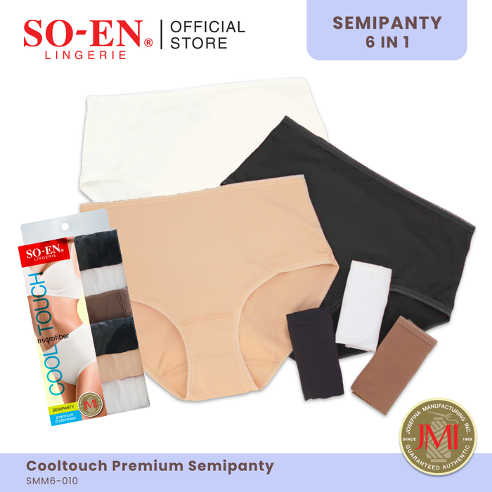 SO-EN SMM Regular 6-in-1 Microfiber SemiPanty Set for Women