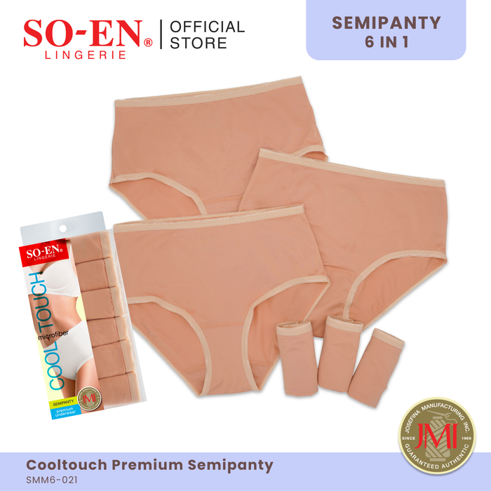 SO-EN SMM Regular 6-in-1 Microfiber SemiPanty Set for Women