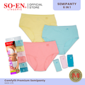 SO-EN SMS SALE 6-in-1 Cotton Spandex SemiPanty Set for Women