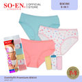 SO-EN SPM SEASONAL 6-in-1 Cotton Spandex Lowrise Bikini Panty Set for Women