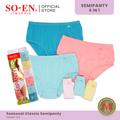 SO-EN SSM Seasonal 6-in-1 Cotton Blend Semipanty Set for Women