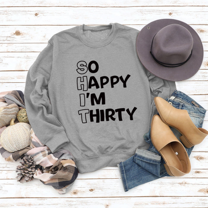Grey sweater (black font) / S