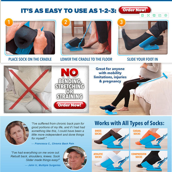 Sock Glider Easy on Sock Aid Kit