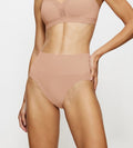 BEIGE TRIUMPH SOFT SCULPT BANDEAU MAXI BRIEF